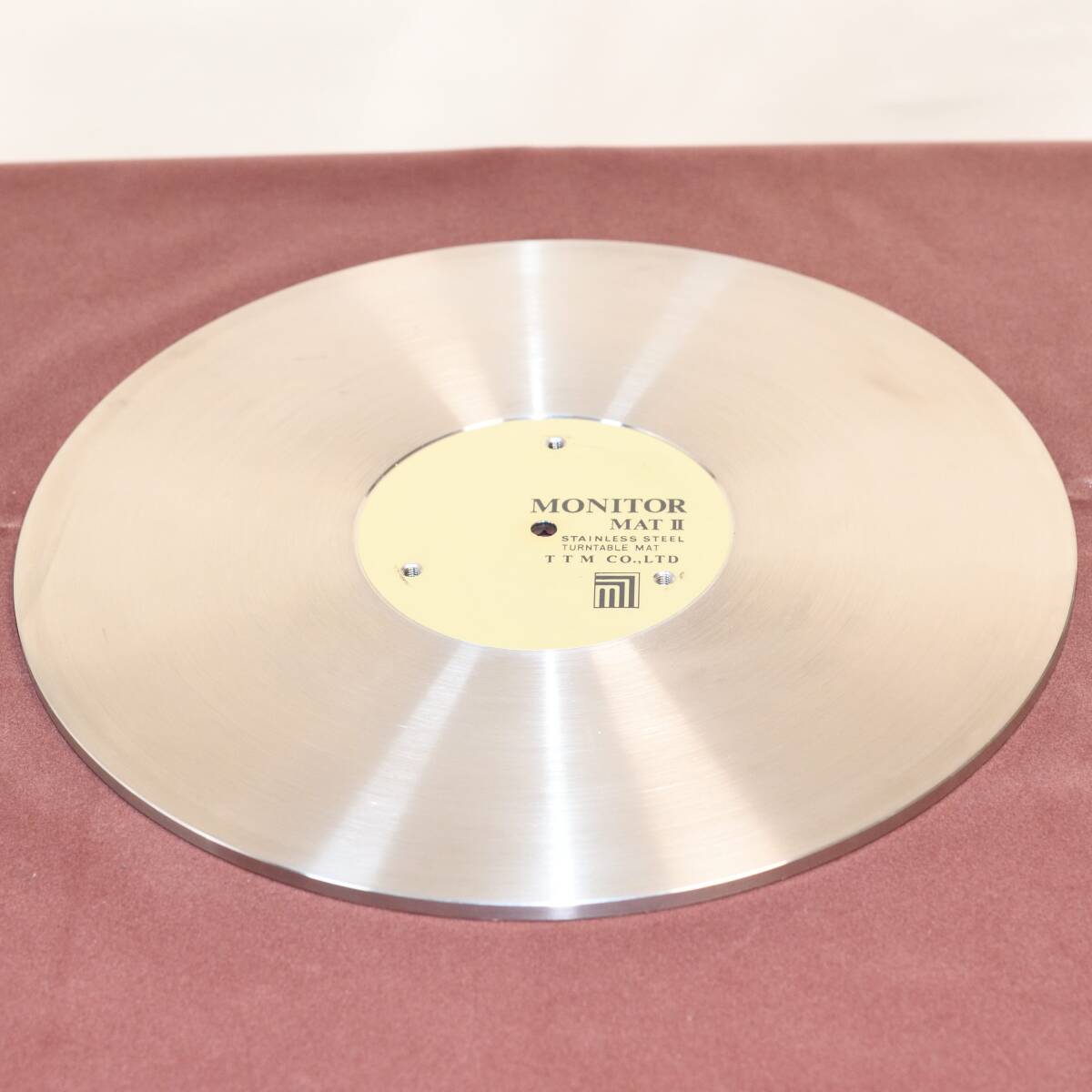 TTM MONITOR MAT II 非磁性ステンレス ターンテーブル マット 重量約3kg / モニターマット スタビライザー Stabilizer_画像2