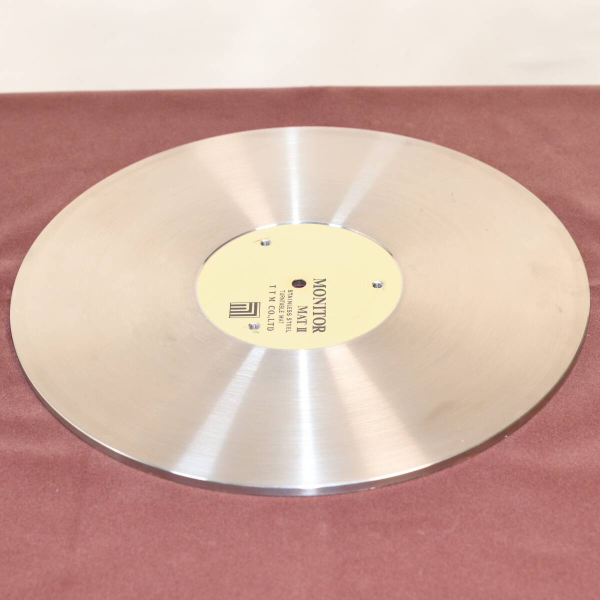 TTM MONITOR MAT II 非磁性ステンレス ターンテーブル マット 重量約3kg / モニターマット スタビライザー Stabilizer_画像3