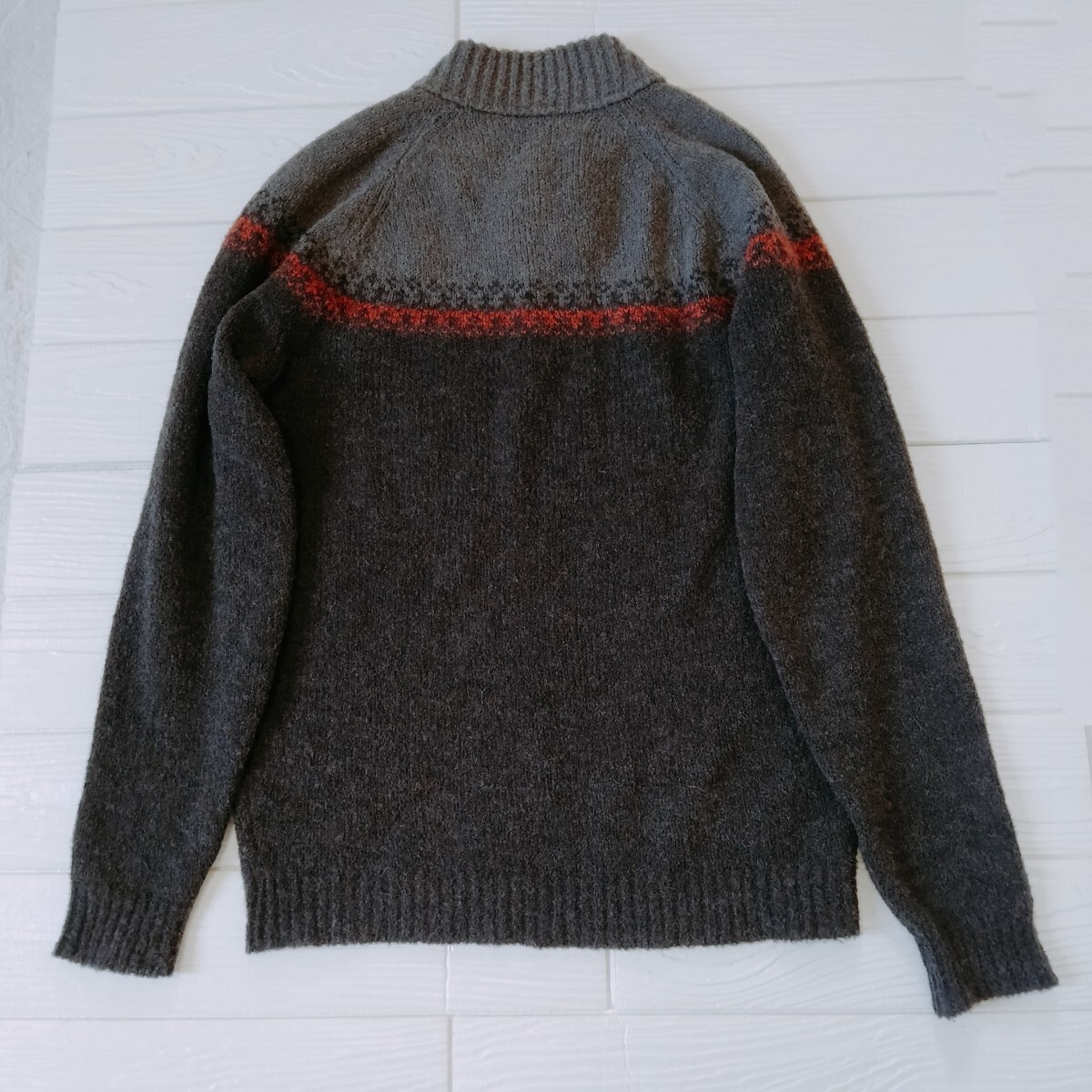 roberto collina*ロベルトコリーナ*メンズ*イタリア製*48*セーター*ニット*アルパカ*手洗いできます*茶系_画像6