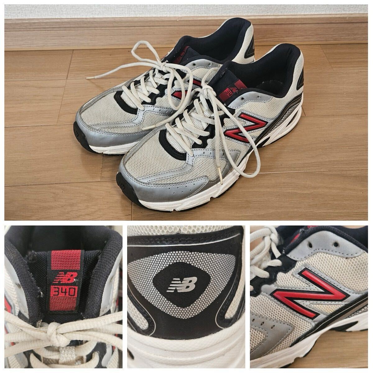 New Balance☆NB340☆ABZ RB☆ニューバランス☆スニーカー☆メンズ☆サイズ28㎝☆ホワイト×シルバー