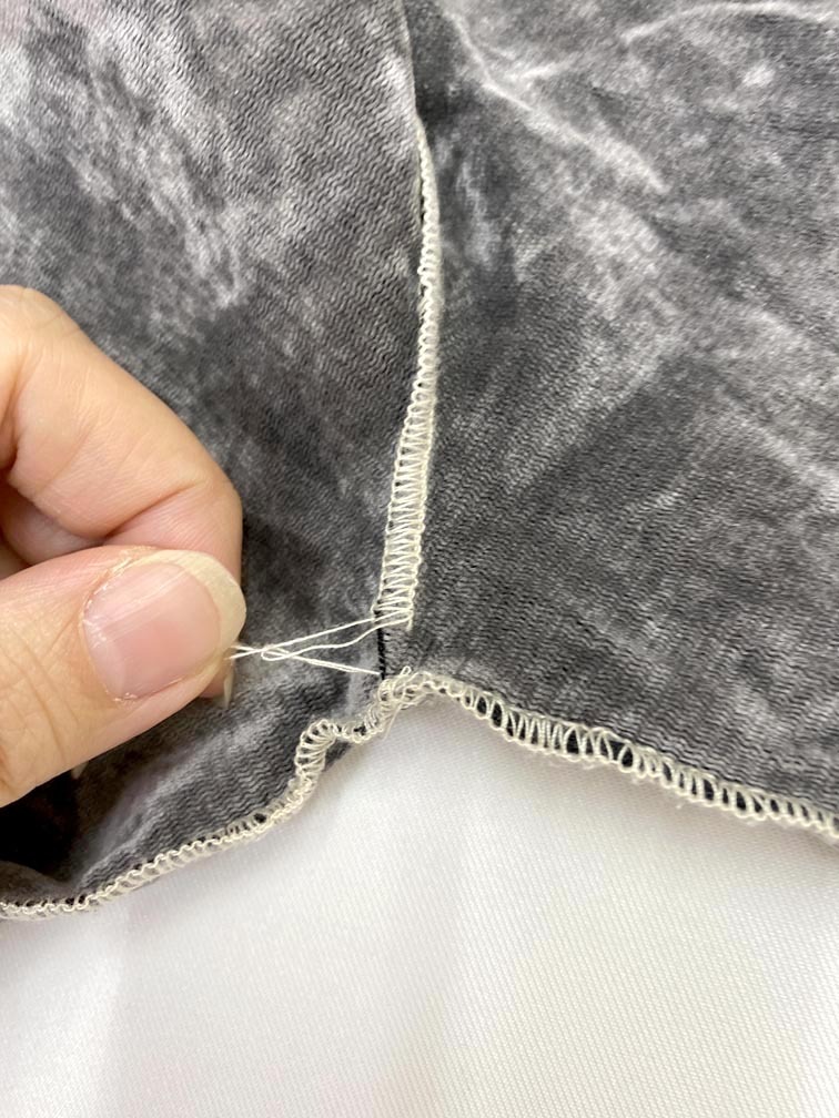 ゆうパケットOK 美品 mystic ミスティック MYZ1032306A0001 定価4950円 カットベロア プルオーバー sizeF/グレー ◇■_画像8