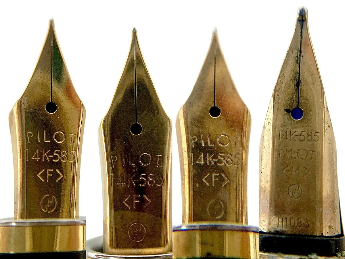 蘇や(BBY1704)　文房具　おまとめ　萬年筆　PILOT　パイロット　Elite　エリート　14K/14K-585/18K/18K-750　ジャンク品　コンパクトサイズ