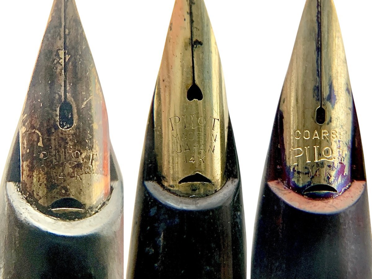 蘇や(BBY1704)　文房具　おまとめ　萬年筆　PILOT　パイロット　Elite　エリート　14K/14K-585/18K/18K-750　ジャンク品　コンパクトサイズ