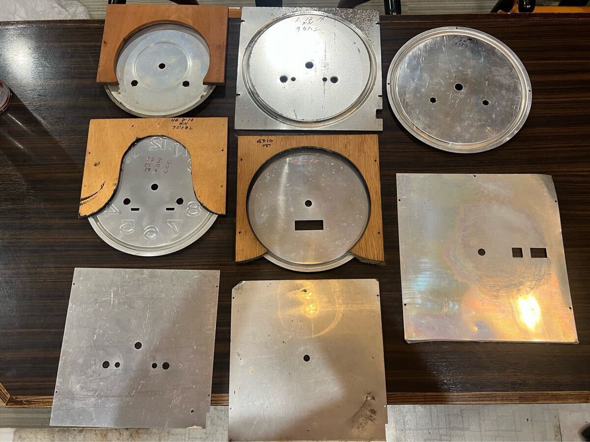 掛け時(shí)計(jì)文字盤(pán)まとめて　SEIKO AIKOSHA Meiji RICOH 8枚　ジャンク　傷や汚れあり