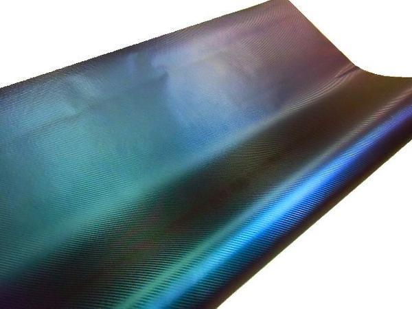 マジョーラ 2本 カーボンシート カー ラッピング 青 紫 緑 152cm×30cm DIY 艶有 伸縮 エア抜き 溝有 シール ステッカー 車内外 装飾 B_画像2