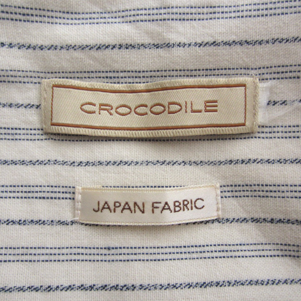 美品　CROCODILE／クロコダイル★　ストライプ　長袖シャツ_画像8