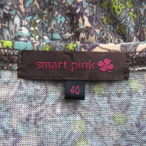 美品 smart pink/スマートピンク★ 総柄 カットソーワンピース_画像6