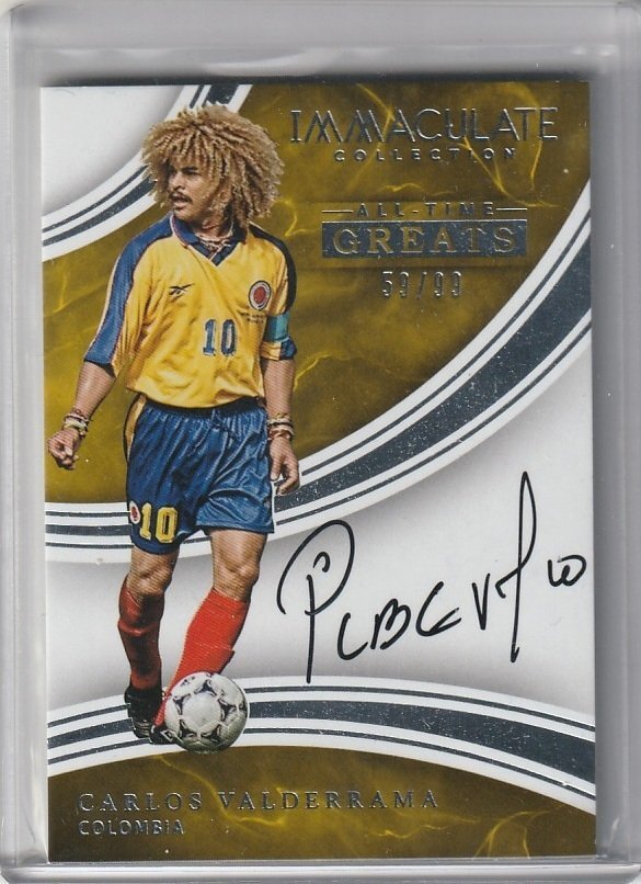 PANINI 2017 Immaculate Carlos Valderrama /99 AT-VAL 直筆サインカード