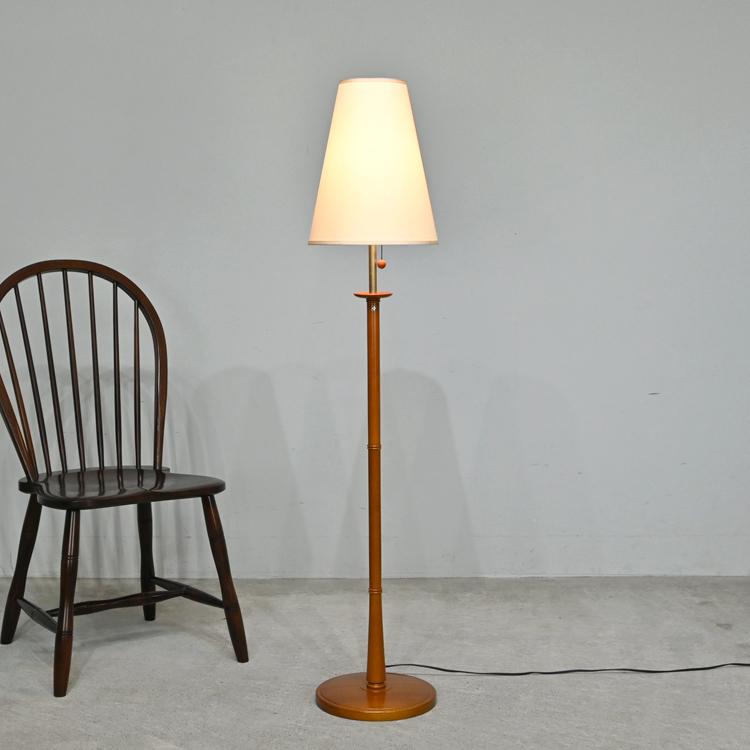 ヤマギワ 欅無(wú)垢材 小ぶりなフロアスタンド 80年代ヴィンテージ/ドムス 池田制作所 和モダン 天童木工 町田悟 イサムノグチ 柳宗理 剣持勇