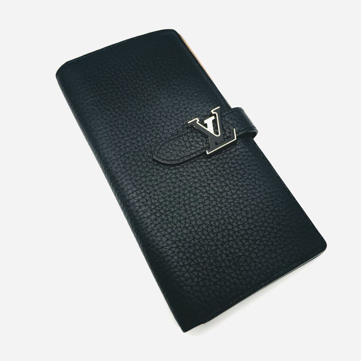 未使用級◆LOUIS VUITTON ルイヴィトン ヴェルティカルウォレット トリヨン ノワール 長財(cái)布 ロングウォレット ノワール LVロゴ　M81330