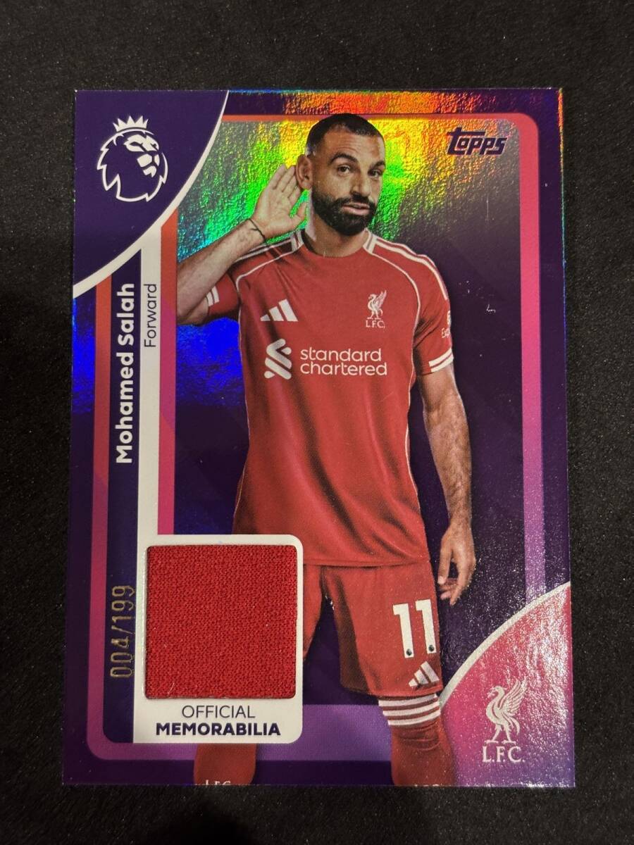 2025-26 Topps Premier League Soccer Mohamed Salah Jersey Purple /199