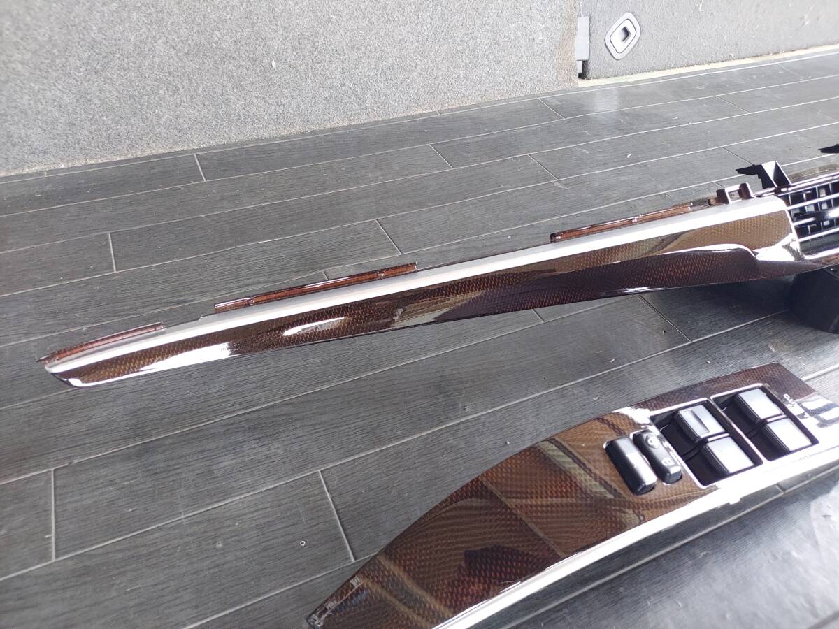 即決 トヨタ エスティマ HV AHR20W 純正 インテリア パネル ダッシュ パワーウインドウスイッチ 茶 カーボン調 中古 検索/ACR/GSR/50W/55W_画像4