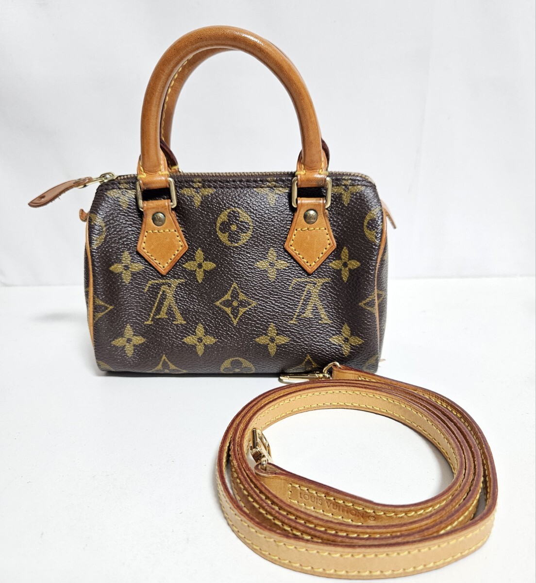 美品 ルイヴィトン モノグラム ミニスピーディ ミニ ハンドバッグ ショルダーバッグ 正規_画像2