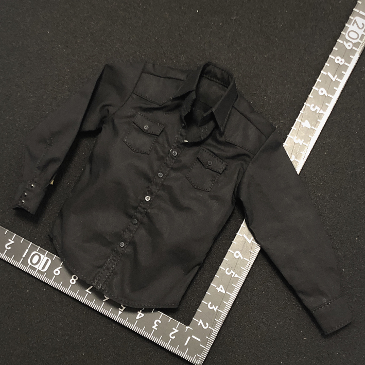 黒 1/6 シャツ 男性 服 1973年版 ウルヴァリン ホットトイズ Xメン (検 DAMTOYS アベンジャーズ TBleague phicen フィギュア_画像2