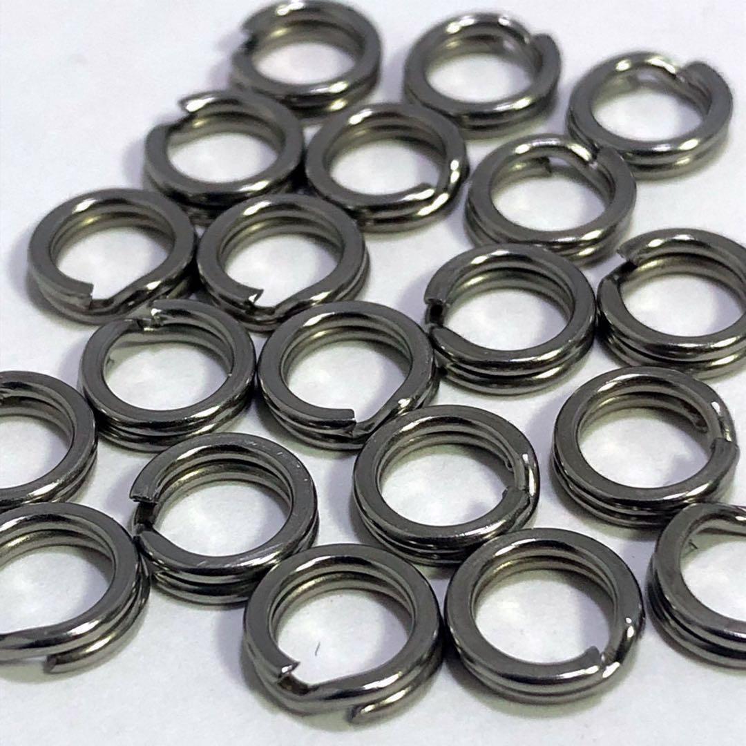 平打スプリットリング#5外径7mm25個耐荷重25kgルアー SUS304_画像4