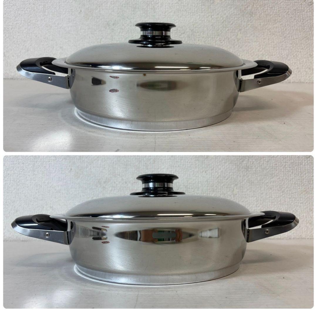 新品 AMC エーエムシー　24cm 8062 ステンレス　両手鍋@ 新品 AMC エーエムシー 24cm 8062 ステンレス 両手鍋@