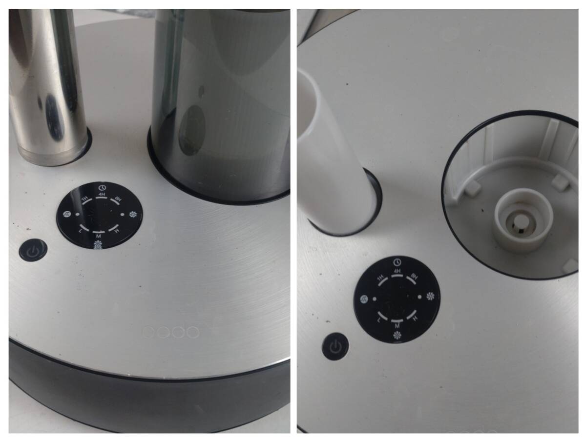 10777-06★cada カドー 超音波式 加濕器 タンク容量2.2L 加濕量/h600mL タイマー機(jī)能 HM-C610S シルバー 2015年 ジャンク★