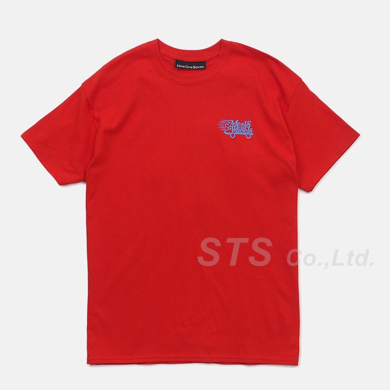 Nine One Seven – Meals With Wheels T-Shirt 赤S ナイン ワン セブン – ミールス ウィズ ウィールス ティーシャツ 2018SS
