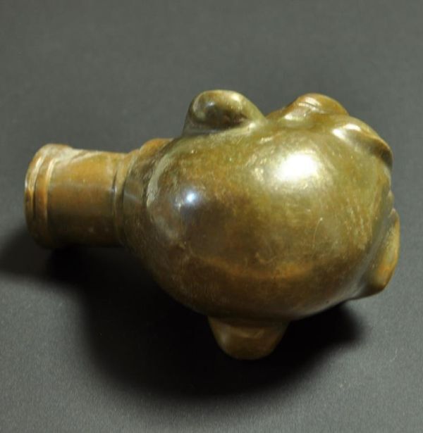 solid brass ソリッド ブラス 真鍮 鋳物 髭 顔 頭 ステッキヘッド 杖 ステッキ ハンドル DIY 自作 パーツ シフトノブ バイク 車_画像7