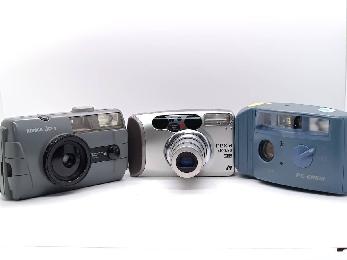1723 まとめ PENTAX ペンタックス PC-606W + Konica コニカ JP-1 + FUJIFILM フジフイルム nexia 4100ix Z MRC フィルムカメラ ジャンク_画像1