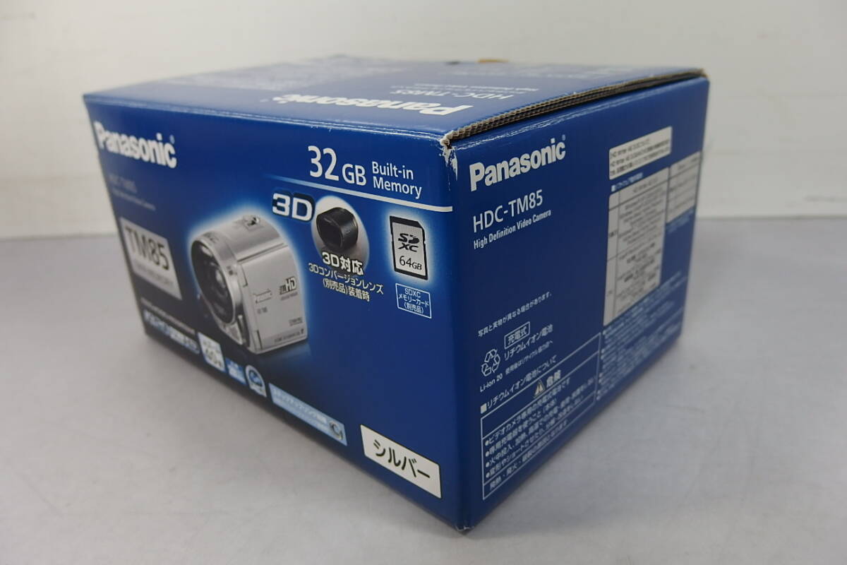 ◆未使用 Panasonic(パナソニック) 大容量32GB/SD 3MOS デジタルハイビジョンビデオカメラ HDC-TM85 シルバー 3D対応/強(qiáng)力手ぶれ防止