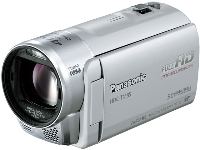 ◆未使用 Panasonic(パナソニック) 大容量32GB/SD 3MOS デジタルハイビジョンビデオカメラ HDC-TM85 シルバー 3D対応/強(qiáng)力手ぶれ防止