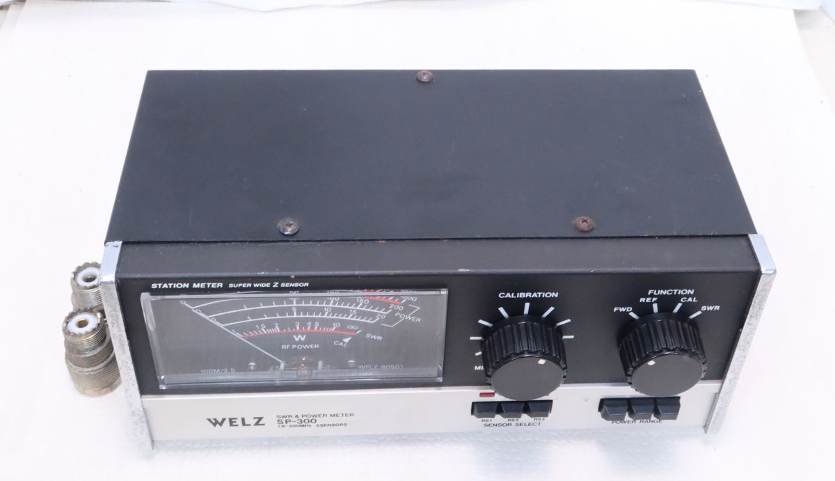 WELZ　SP-300　1.8～500MHz　1KW　SWR＆パワー計(jì)　3センサー仕様