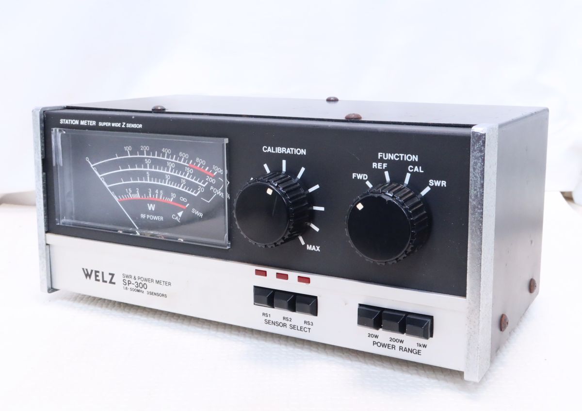 WELZ　SP-300　1.8～500MHz　1KW　SWR＆パワー計(jì)　3センサー仕様