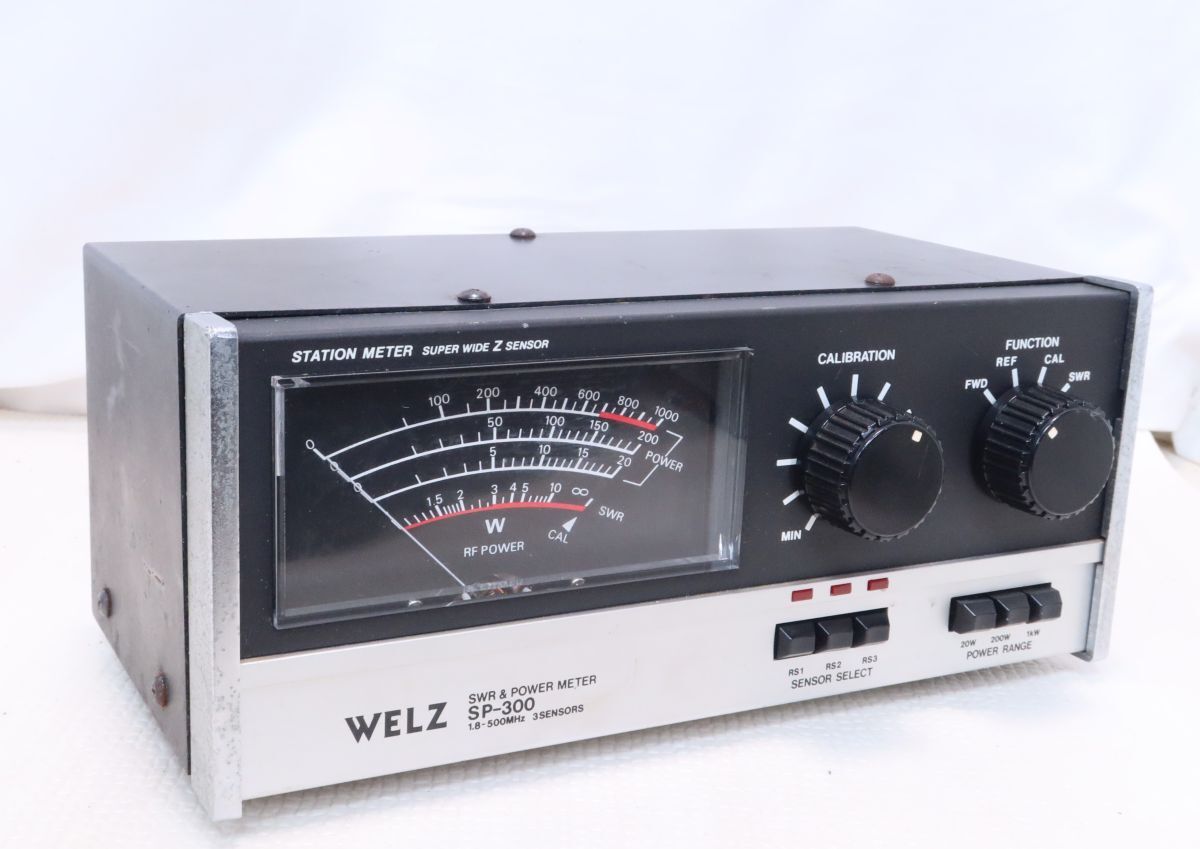 WELZ　SP-300　1.8～500MHz　1KW　SWR＆パワー計(jì)　3センサー仕様