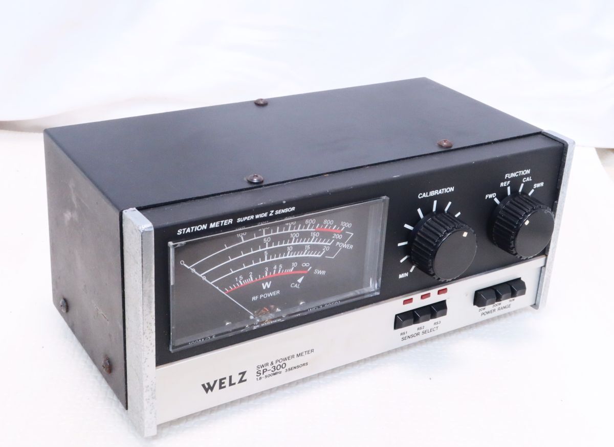 WELZ　SP-300　1.8～500MHz　1KW　SWR＆パワー計(jì)　3センサー仕様
