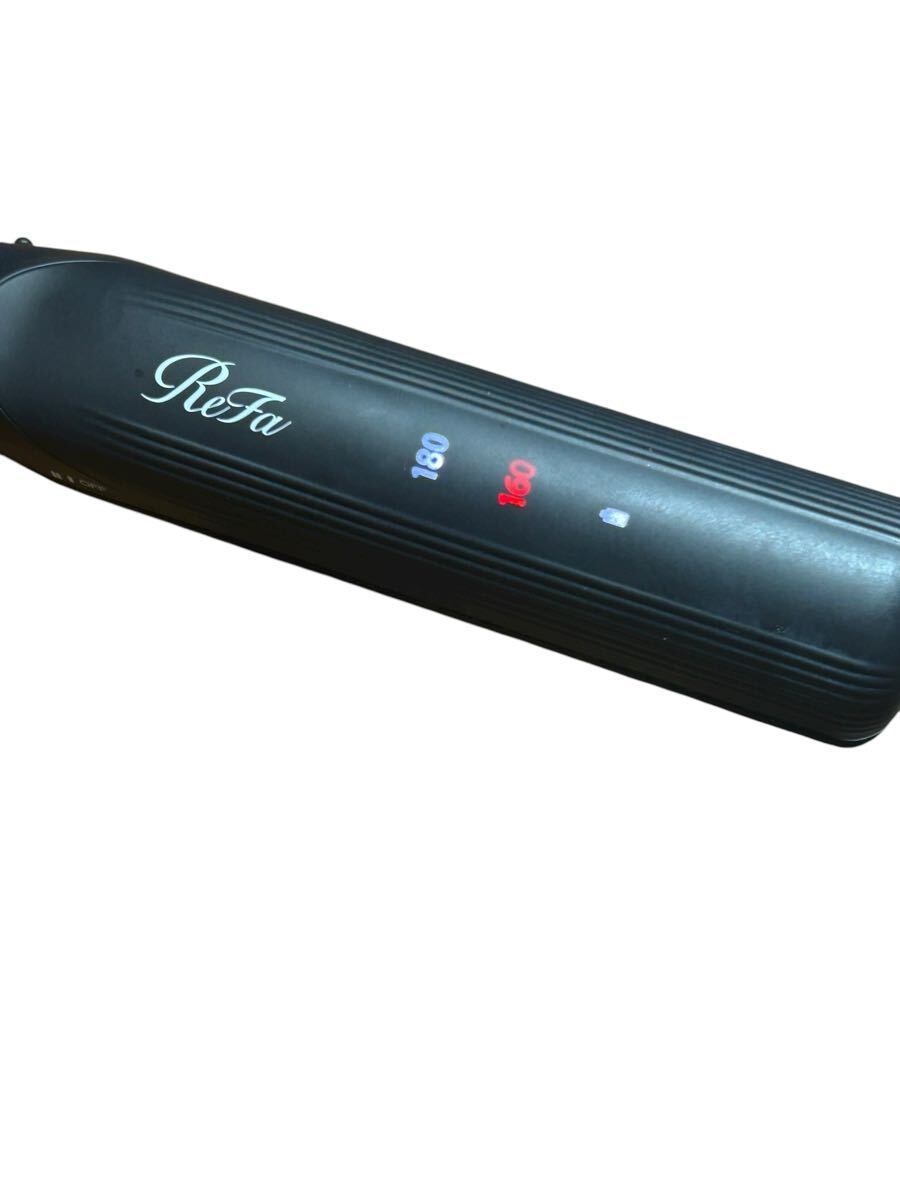 ☆中古美品☆ ReFa リファ フィンガーアイロン RE-AS-03A ブラック ストレートヘアアイロン コードレス 本體のみ タイプC 稼動(dòng)品 1円～