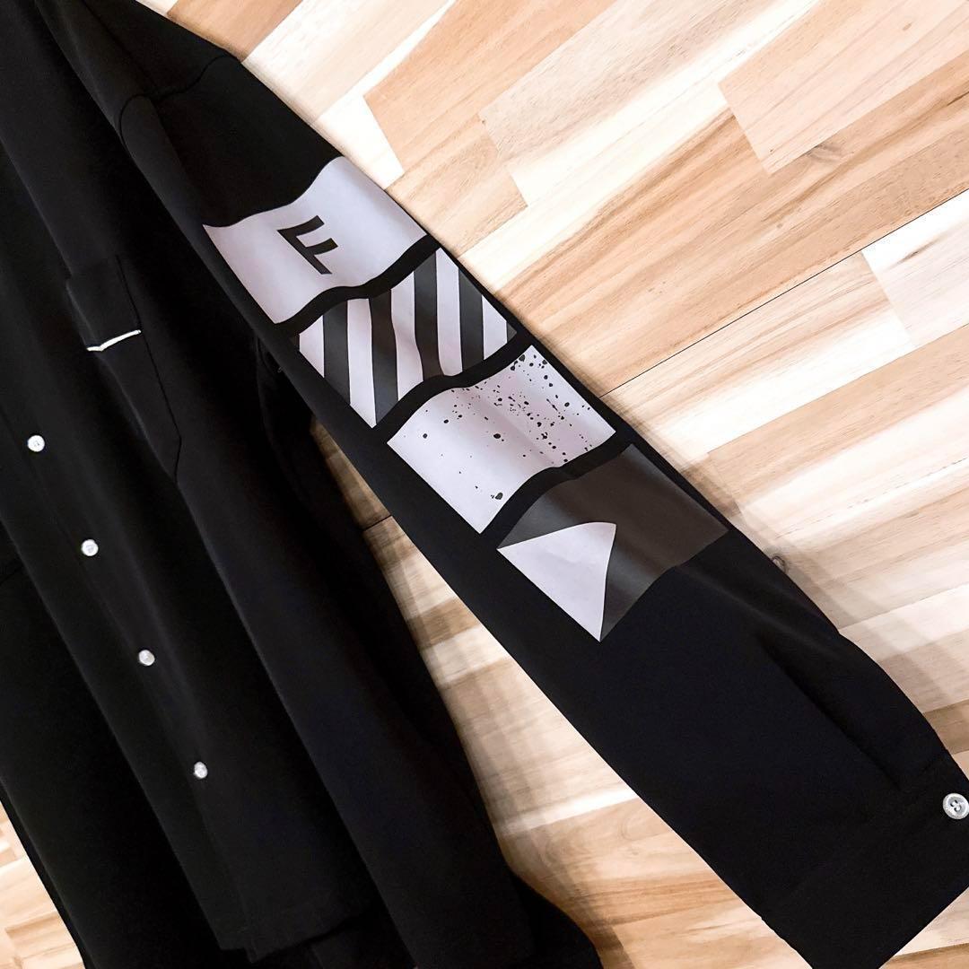 レア【エーエフワイエフ】スクエア ロゴ オーバーサイズ 長袖シャツ ソビエト 黒【HFby6PR】メンズ・洋服・春夏・秋冬【M7K3T4K】_画像3