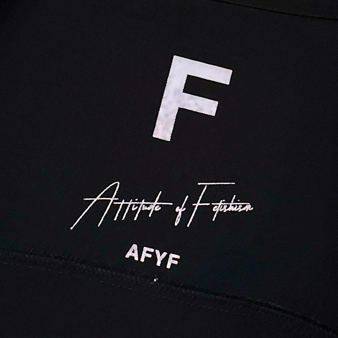 レア【エーエフワイエフ】スクエア ロゴ オーバーサイズ 長袖シャツ ソビエト 黒【HFby6PR】メンズ・洋服・春夏・秋冬【M7K3T4K】_画像7