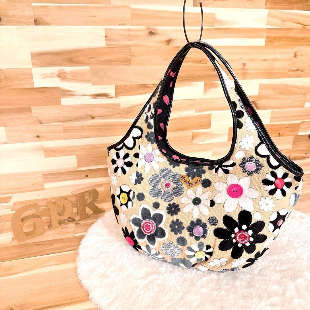 【シンクビー】マーガレット フラワー ゴブラン トートバッグ 花柄 ベージュ【HFby6PR】レディース・バッグ・春夏・秋冬【D9T3G9A】_画像1