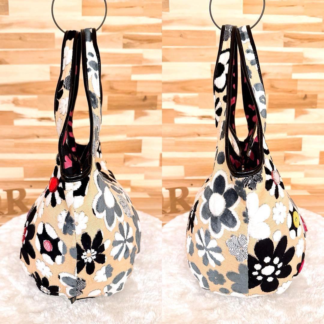 【シンクビー】マーガレット フラワー ゴブラン トートバッグ 花柄 ベージュ【HFby6PR】レディース・バッグ・春夏・秋冬【D9T3G9A】_画像3