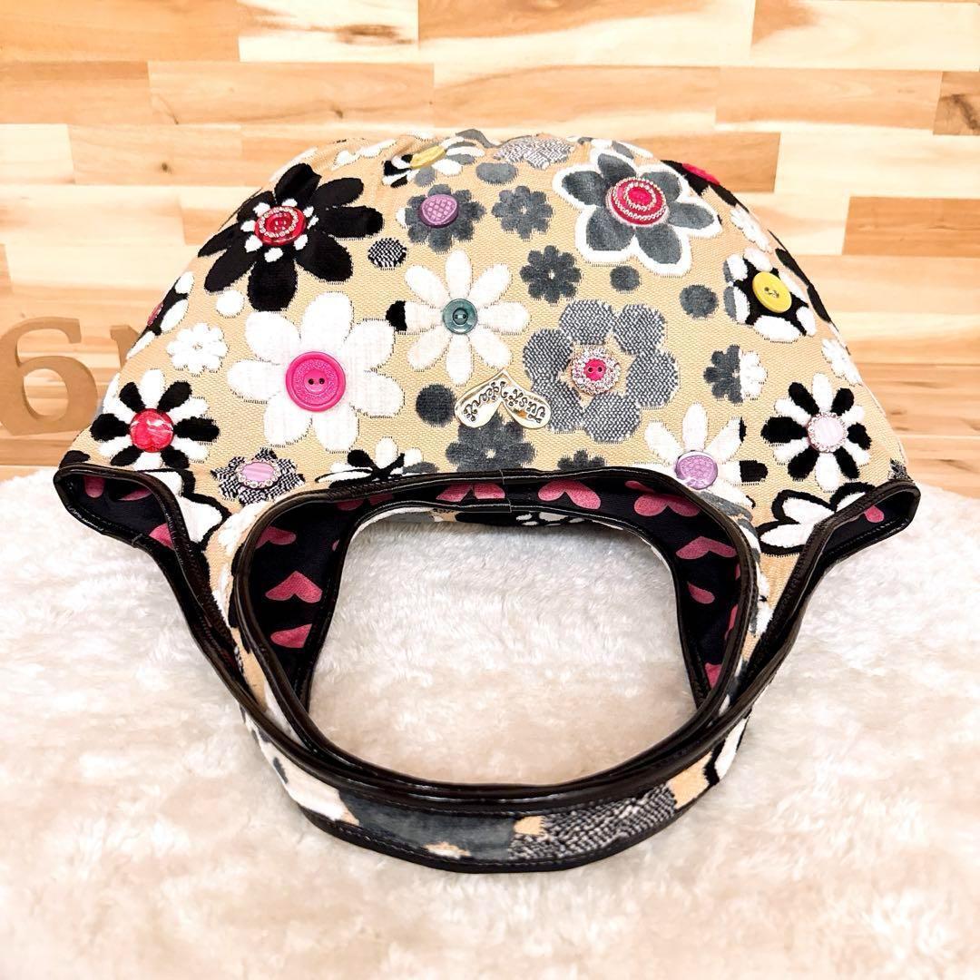 【シンクビー】マーガレット フラワー ゴブラン トートバッグ 花柄 ベージュ【HFby6PR】レディース・バッグ・春夏・秋冬【D9T3G9A】_画像5