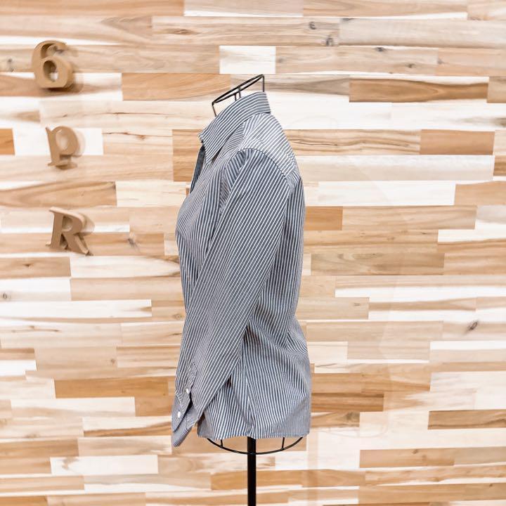 【ブルックスブラザーズ】コットン バイカラー ストライプ 長袖シャツ グレー×白【HFby6PR】レディース・洋服・春夏・秋冬【T4M4K3Y】_画像5