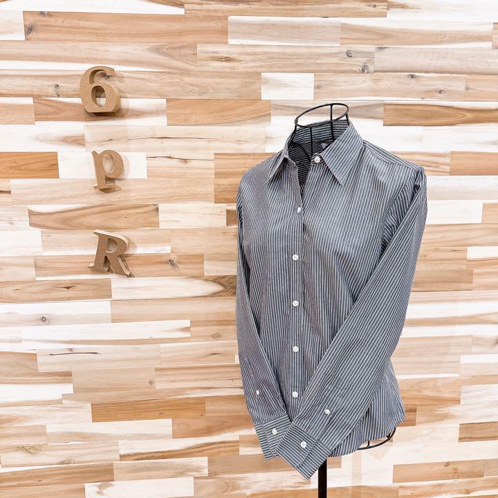 【ブルックスブラザーズ】コットン バイカラー ストライプ 長袖シャツ グレー×白【HFby6PR】レディース・洋服・春夏・秋冬【T4M4K3Y】_画像10