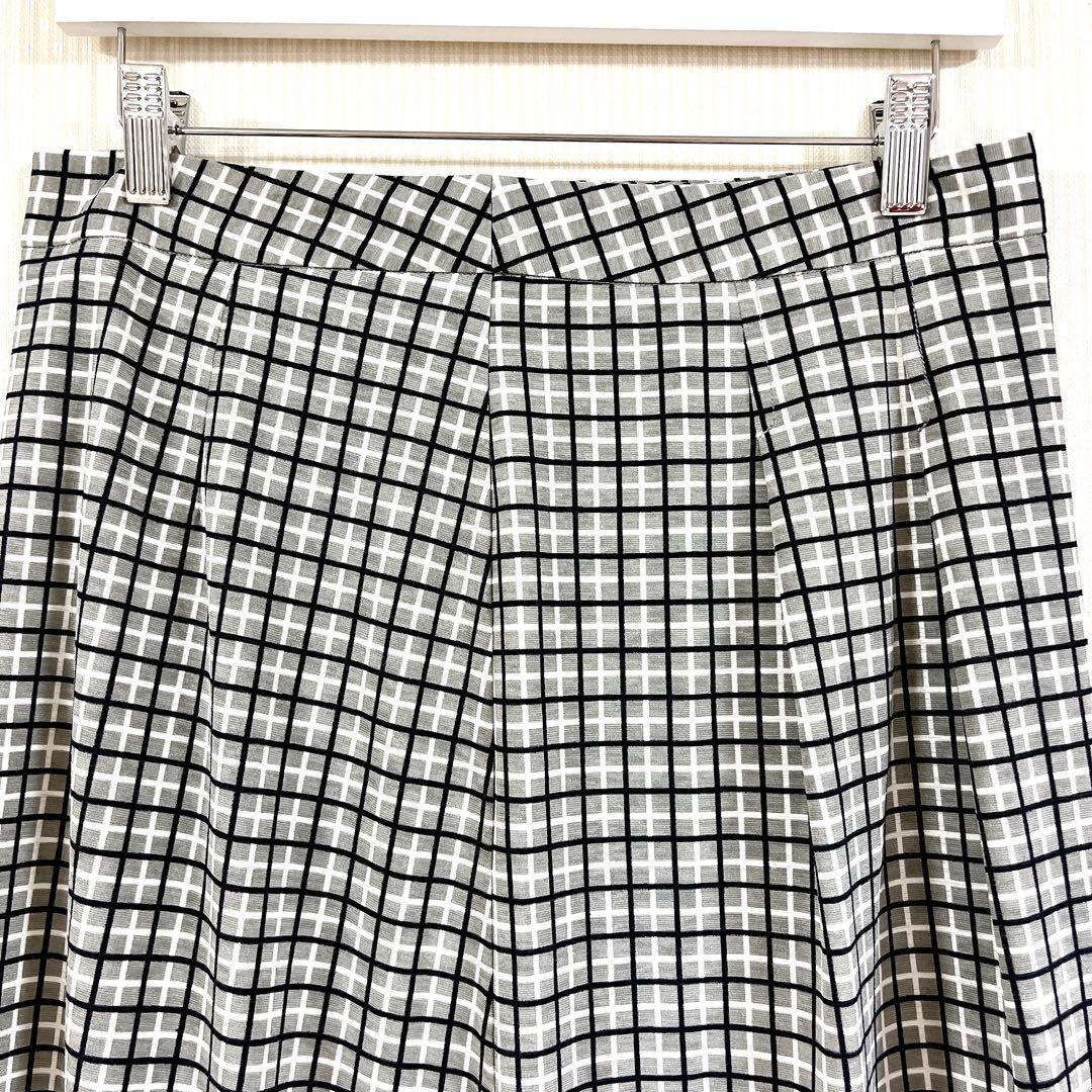 ミッシェルクラン　グレーチェック スカート 可愛いチェック柄　【A】_画像4