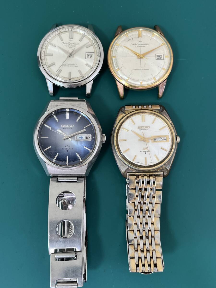 【M58】SEIKO ■LM 5606-7000 ■LM 5606-8061 ■Sportsmatic 820 7625-8961 ■Sportsmatic 15037D 自動巻き 4点 動作品 不動品 ジャンク品