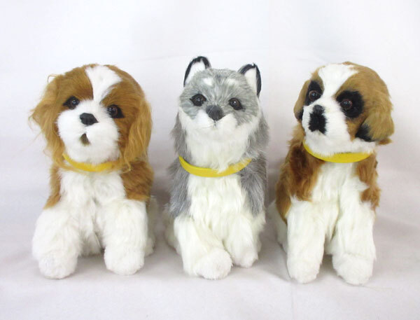 送料300円(稅込)■jz586■種類おまかせ 人感センサー付きぬいぐるみ 犬 5點(diǎn)【シンオク】