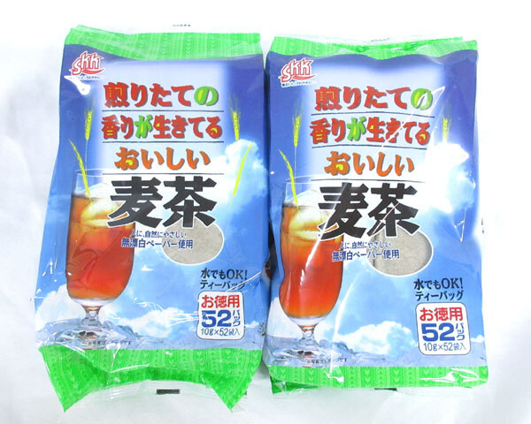 送料300円(稅込)■ti010■◎國(guó)産 麥茶 ティーバッグ 52袋入 2點(diǎn)【シンオク】