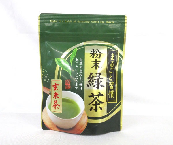 送料300円(稅込)■fs081■◎京都 お茶の玉宗園 粉末緑茶 玄米茶 國産 40g 6點【シンオク】