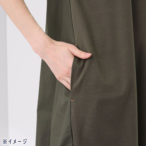 送料300円(稅込)■om426■スタイル?ラヴィー 異素材ミックス ロングフレアーワンピース 9號 11000円相當(dāng)【シンオク】