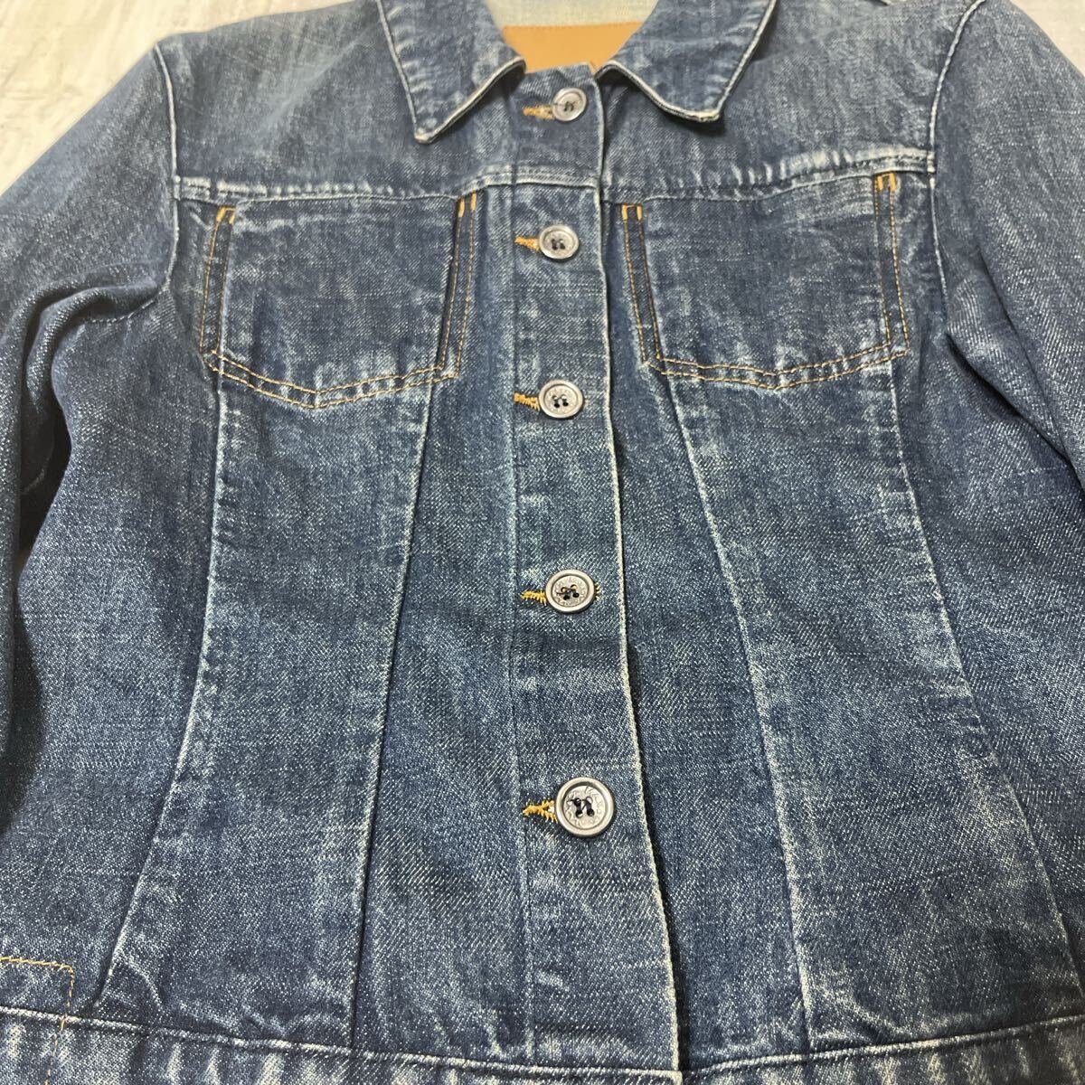 【イタリア製 ロゴボタン 美品】MAX&Co. Max Mara デニム ジャケット マックスアンドコー マックスマーラー インディゴ Gジャン ジーンズ_画像8