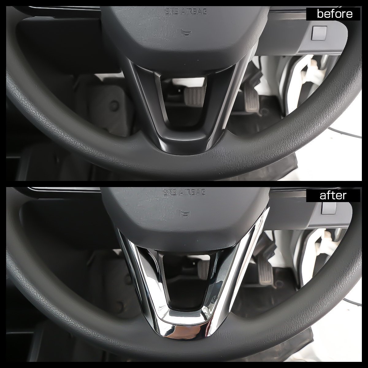 S700V S710V アトレー ハイゼットカーゴ ステアリング アンダートリム メッキパーツ LB0057_画像3