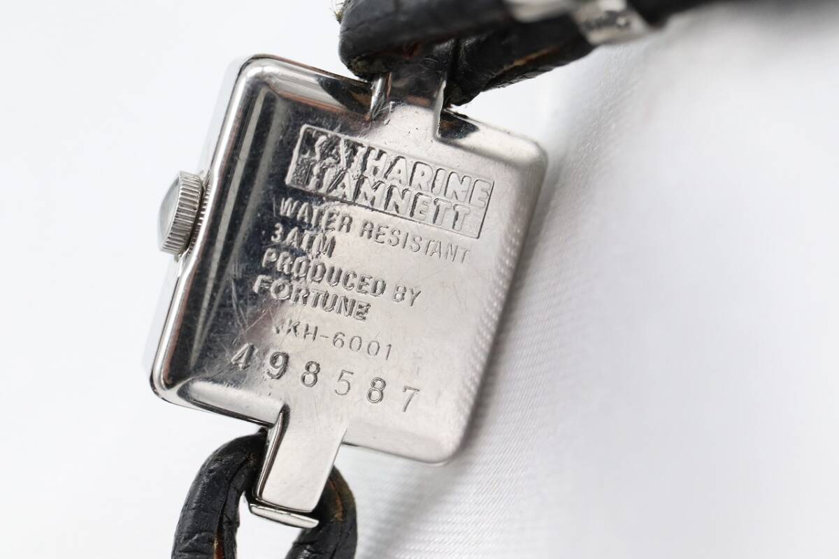 W258-28】動作品 電池交換済 KATHARINE HAMNETT キャサリンハムネット 2針 カットガラス ブレスレットウォッチ 腕時計 KH-6001 レディース_画像7