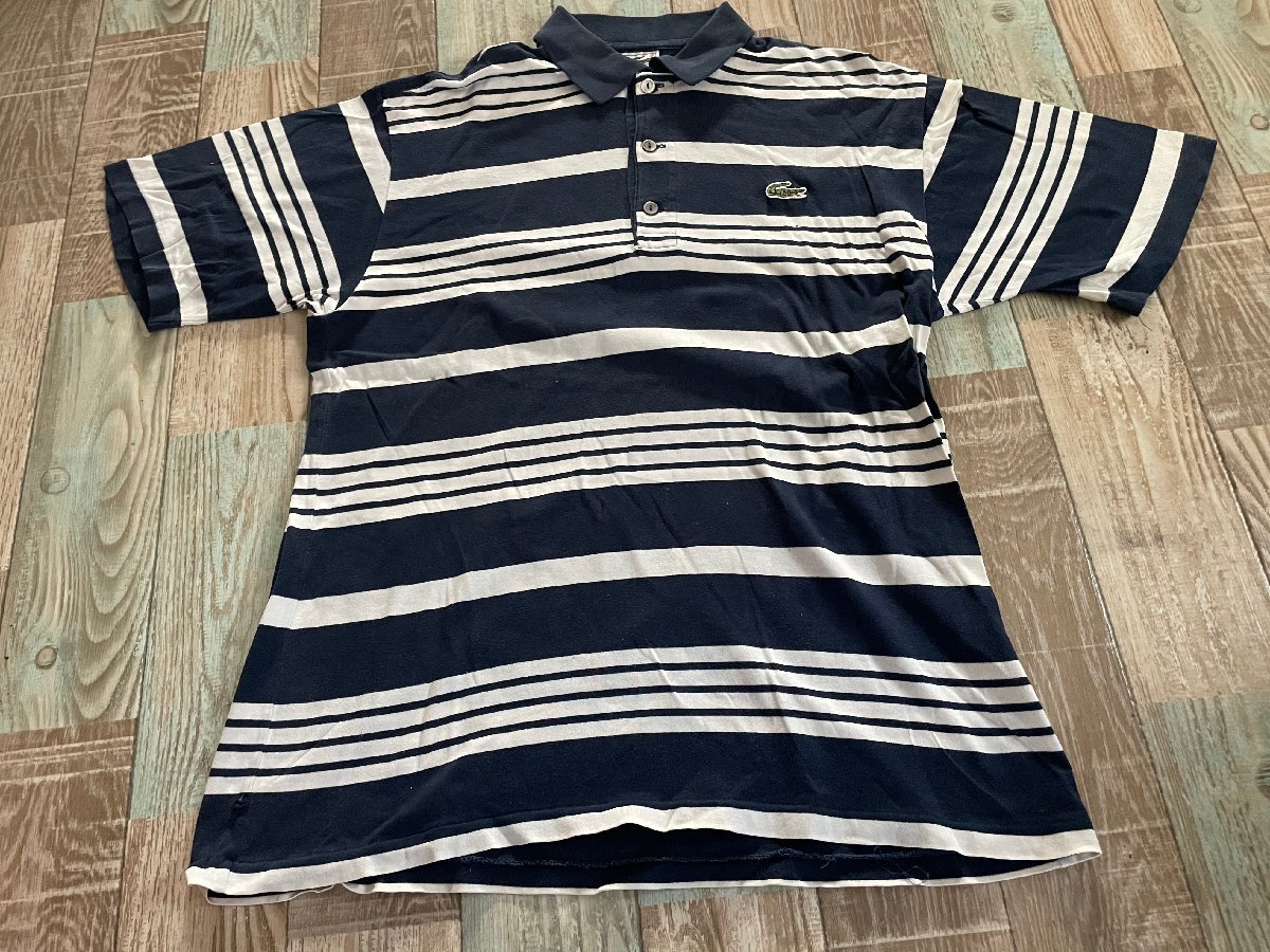 良品★旧タグ復刻★CHEMISE LACOSTE★ボーダーポロ★ラコステ
