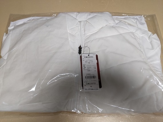 60%off ミズノ E2ME2507 XL ムーブダウン ブレスサーモ テックライニングブルゾン ホワイト_画像2