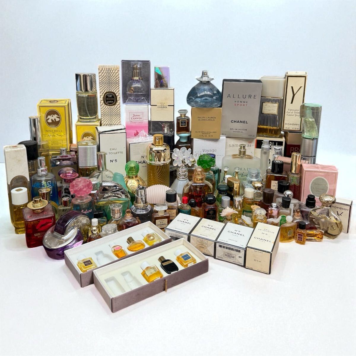 S-73◆100個以上◆香水まとめて◆CHANEL HERMES Dior LANVIN GUERLAIN BVLGARI SAMOURAI他 オードトワレ コロンなど ブランド香水
